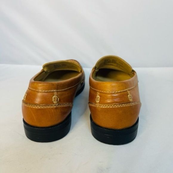 CHAPS RALPH LAUREN Men’s Penny Loafers Brown Leather Rubber Soles 10.5M shoes Ex - Picture 5 of 7